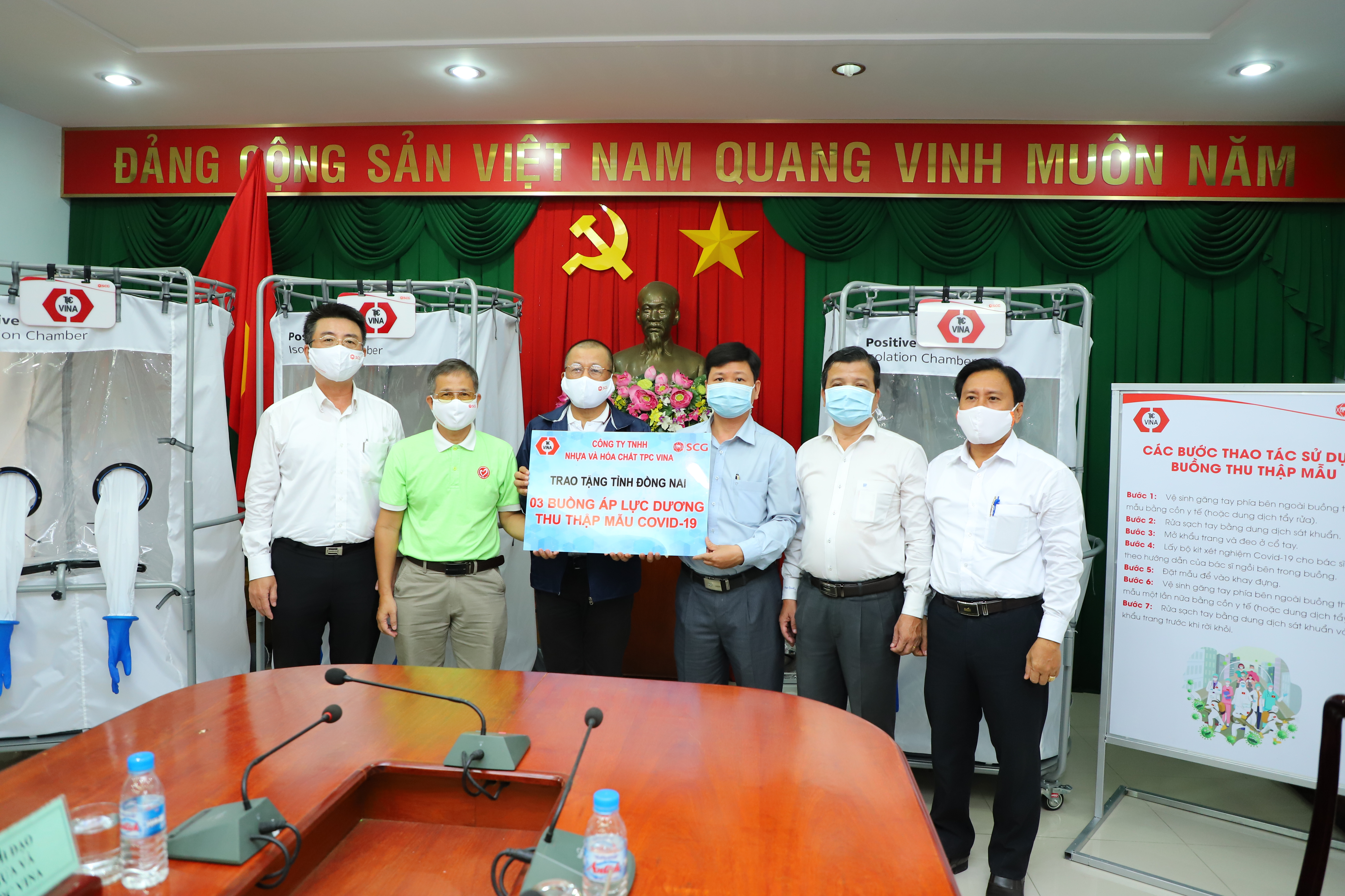 TPC VINA DONATED 03 COVID-19 MOBILE POSITIVE PRESSURE ISOLATION CHAMBERS DEVELOPED BY SCG TO DONG NAI PROVINCE